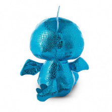 imagen 2 de peluche glubschis dragón azul jet-jet 15cm