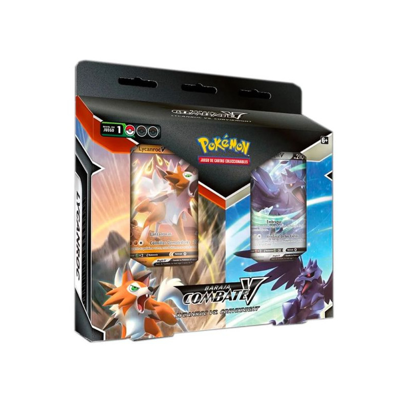 Imagen pokémon juego de cartas combate v lycanroc vs cor