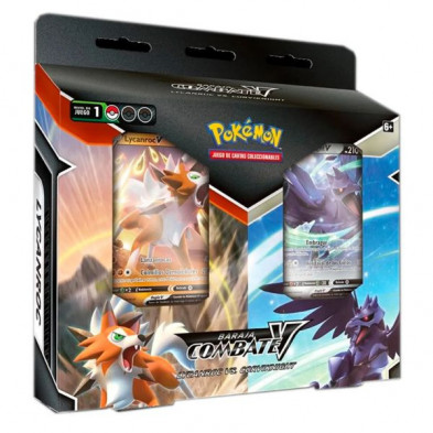 Imagen pokémon juego de cartas combate v lycanroc vs cor