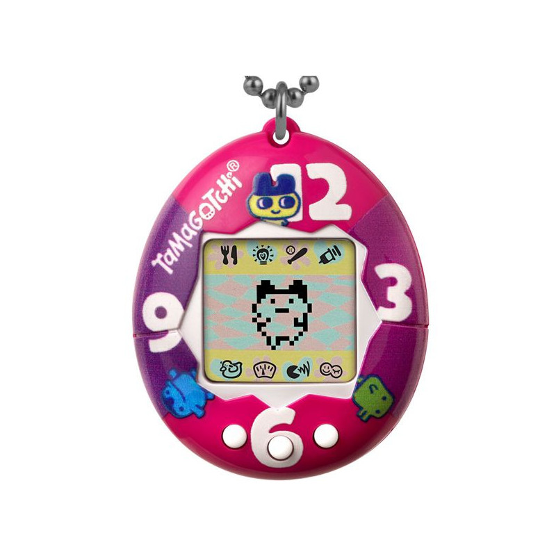 Imagen tamagotchi original purple-pink clock