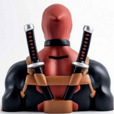 imagen 1 de hucha marvel deadpool busto 20cm