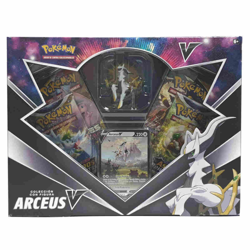 Pokemon coleção com figura arceus v