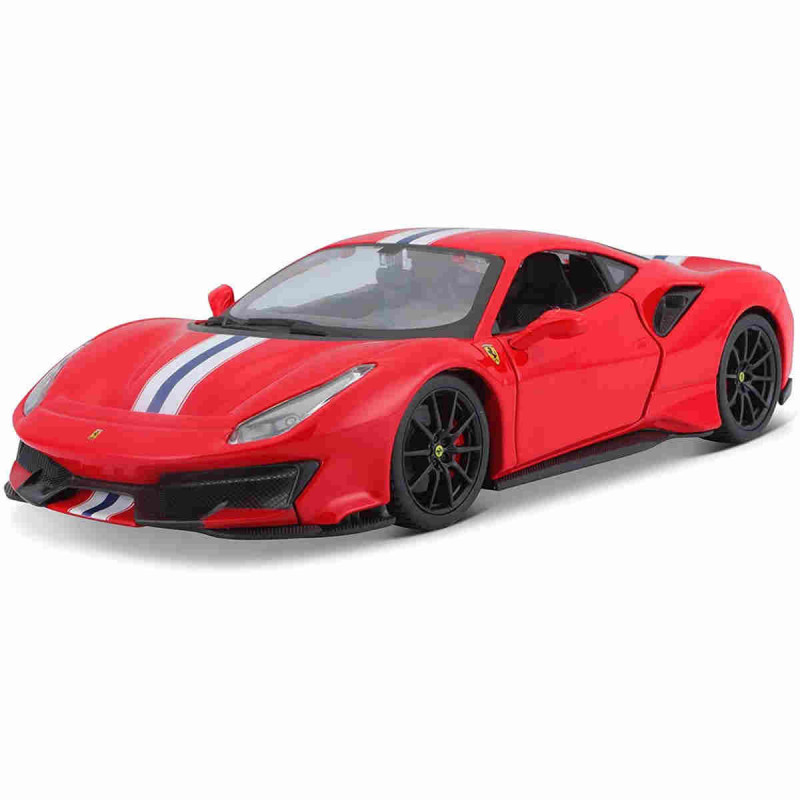 Imagen ferrari 488 pista race & play rojo 1/24 bburago