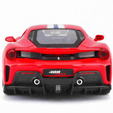 imagen 2 de ferrari 488 pista race & play rojo 1/24 bburago