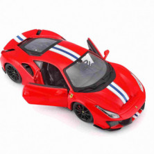 imagen 3 de ferrari 488 pista race & play rojo 1/24 bburago