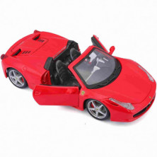 imagen 3 de ferrari 458 spider race & play rojo 1/24 bburago