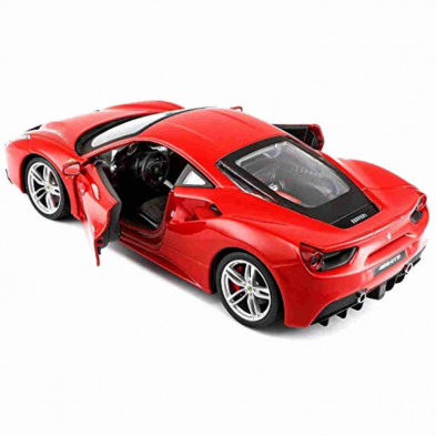 imagen 2 de ferrari 488 gtb race & play rojo 1/24 bburago