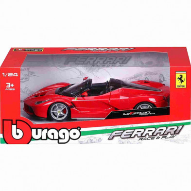 imagen 4 de ferrari aperta race & play rojo 1/24 bburago