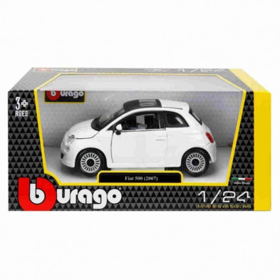 imagen 2 de coche fiat 500 2007 1/24 bburago color blanco