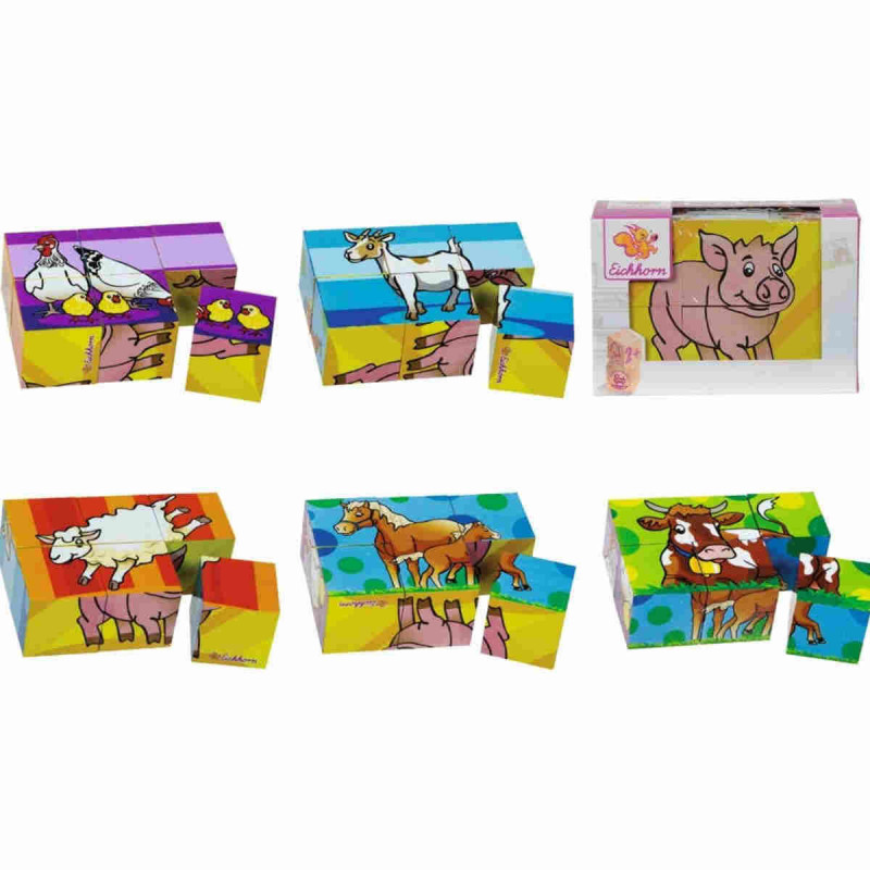 Imagen puzzle de cubos eichhorn animales