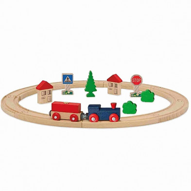 Imagen conjunto pista con tren de madera eichhorn