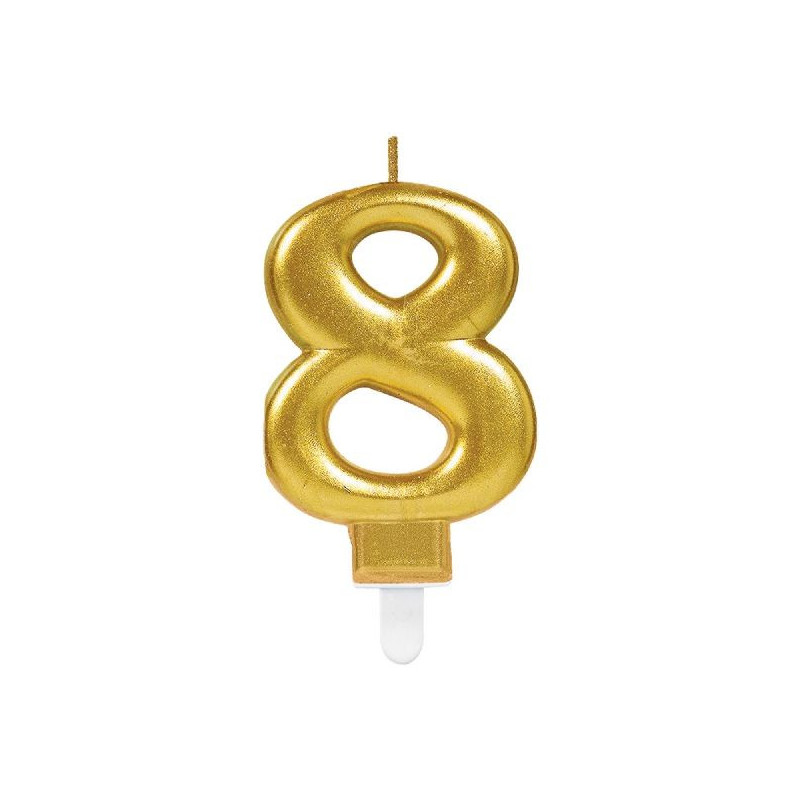 Imagen vela gold metallic finish nº 8