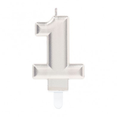 Imagen vela silver metallic finish nº 1 Imagen vela silver metallic finish nº 1