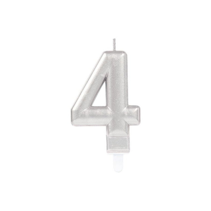 Imagen vela silver metallic finish nº 4