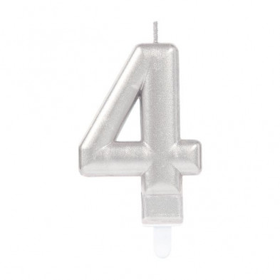Imagen vela silver metallic finish nº 4 Imagen vela silver metallic finish nº 4