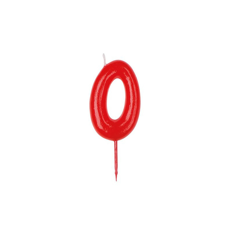 Imagen vela comic nº 0 roja 5cm Imagen vela comic nº 0 roja 5cm