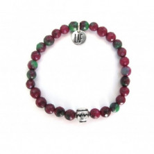 Imagen pulsera armonia 16 verde-granate