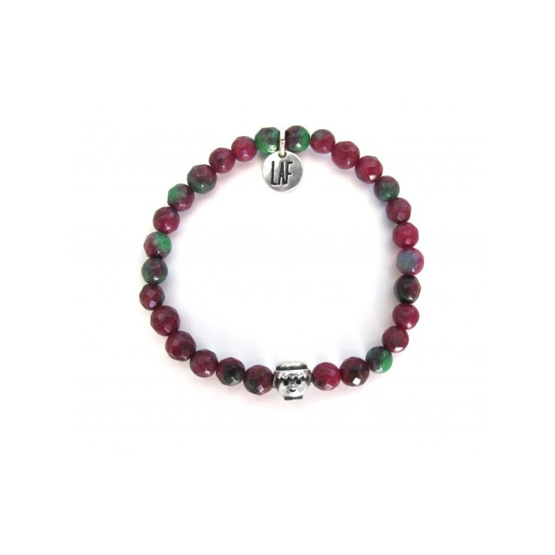 Imagen pulsera armonia 16 verde-granate