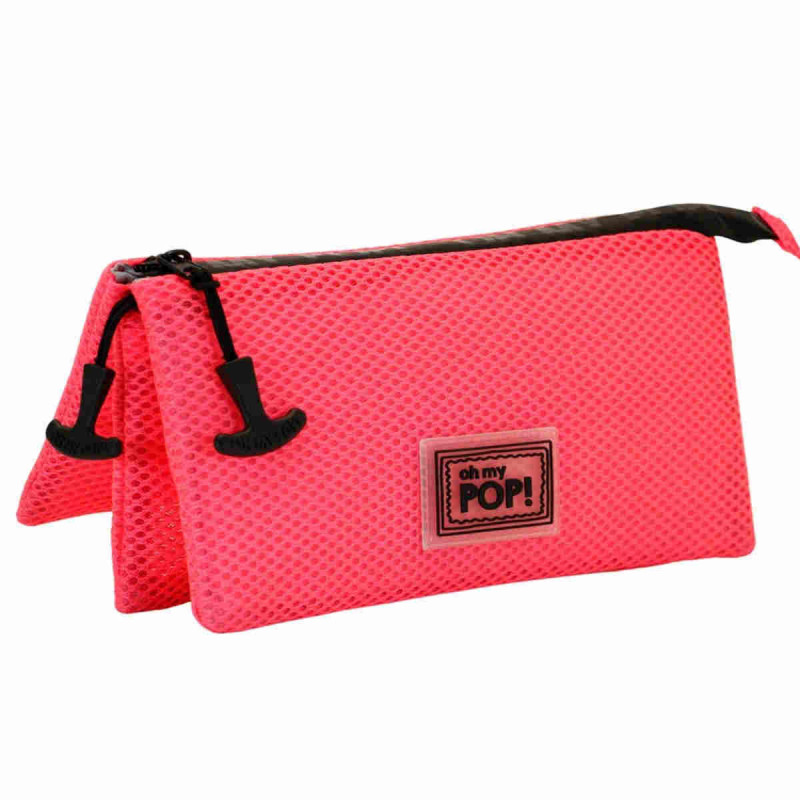 Imagen oh my pop! rosa estuche portatodo triple mesh oh