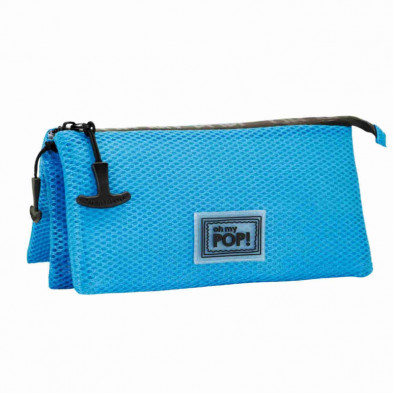 Imagen oh my pop! azul estuche portatodo triple mesh oh