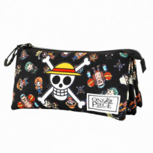 Imagen one piece multicolor estuche portatodo triple eco