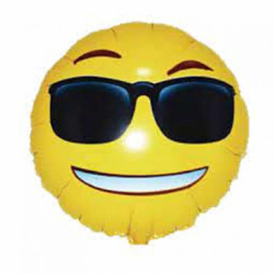Imagen globo poliamida smile gafas 45x51cm Imagen globo poliamida smile gafas 45x51cm