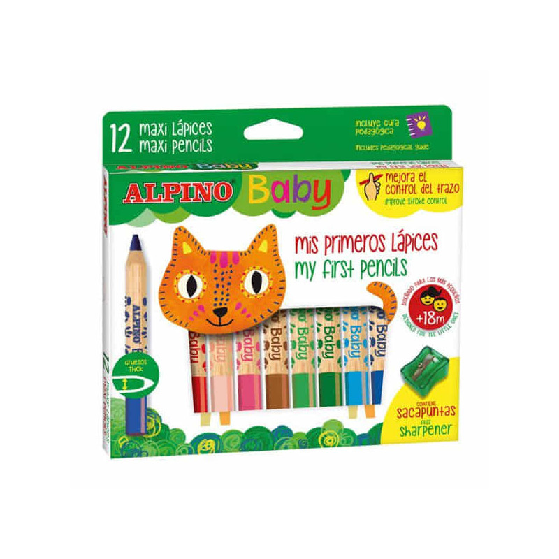 Imagen estuche 12 lápices alpino baby Imagen estuche 12 lápices alpino baby