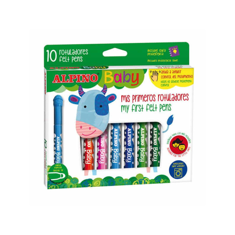 Imagen estuche 10 rotuladores alpino baby