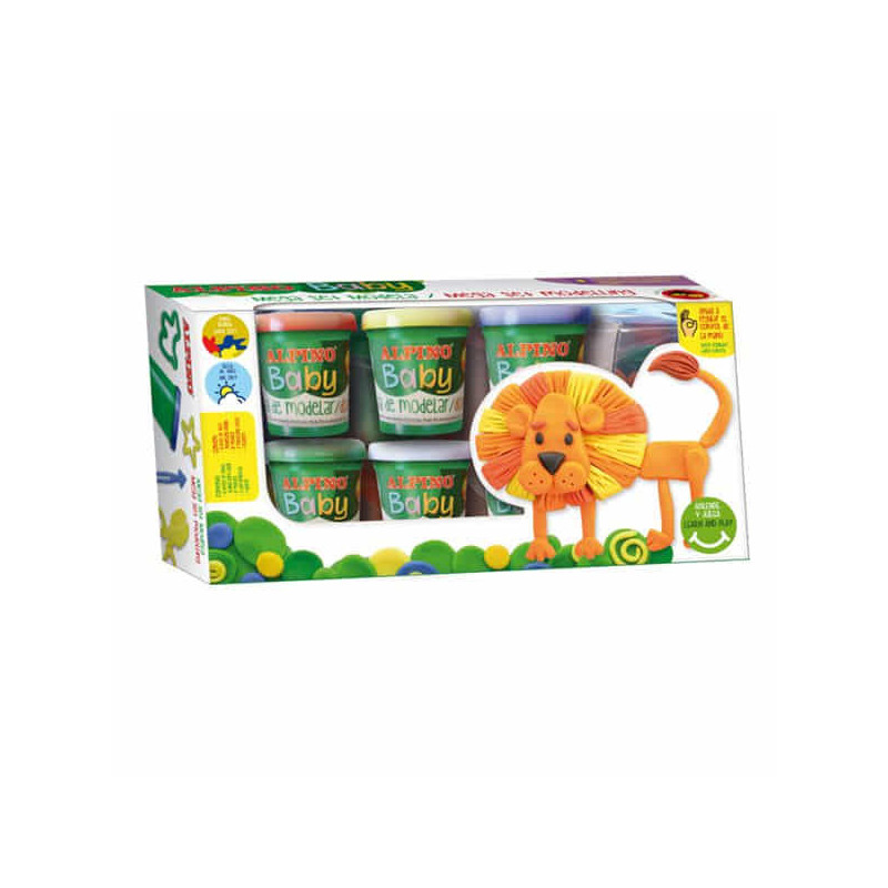 Imagen pasta de modelar alpino baby dough 6x85grs Imagen pasta de modelar alpino baby dough 6x85grs
