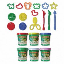 imagen 1 de pasta de modelar alpino baby dough 6x85grs