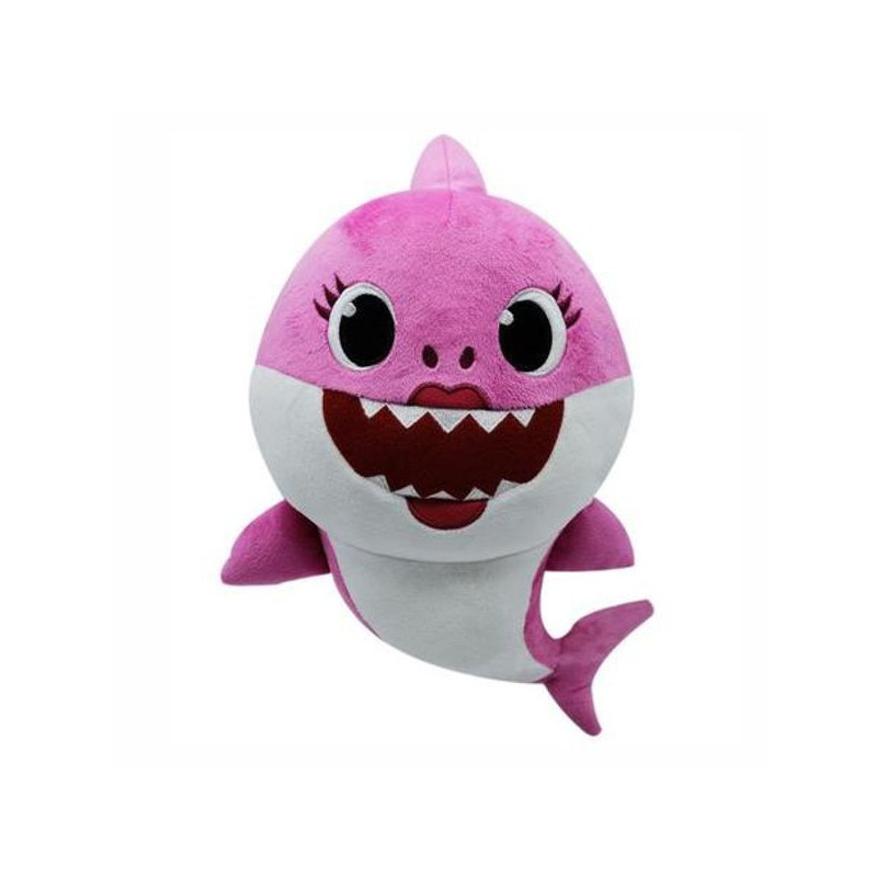 Imagen peluche baby shark rosa 10cm con sonido