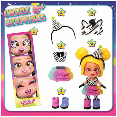 imagen 2 de muñeca party time ¡super fashion! kookyloos