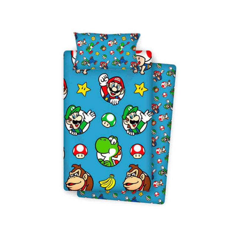 Imagen juego de sabanas algodón super mario 90cm