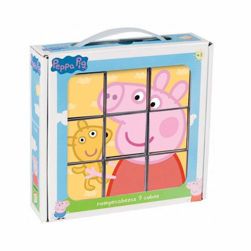 Imagen rompecabezas peppa pig 9 cubos cefa