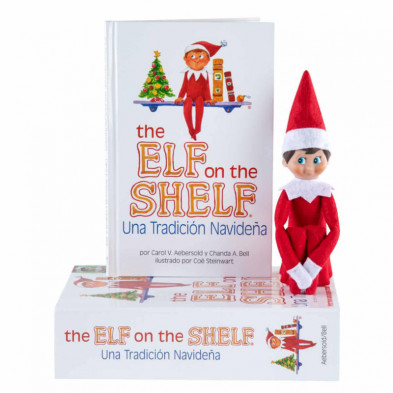 Imagen muñeco elfo niño y cuento - the elf on the shelf