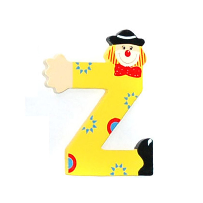 Imagen letra infantil madera payaso z
