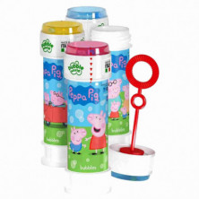 Imagen pompero peppa pig 60ml 36u tubo pompas peppa pig