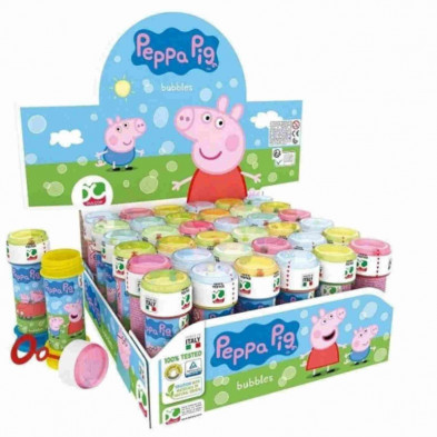 imagen 1 de pompero peppa pig 60ml 36u tubo pompas peppa pig