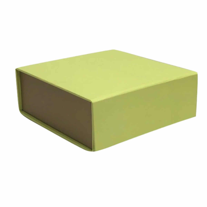 Imagen caja automontable iman verde con oro 13.5x10x6cm Imagen caja automontable iman verde con oro 13.5x10x6cm