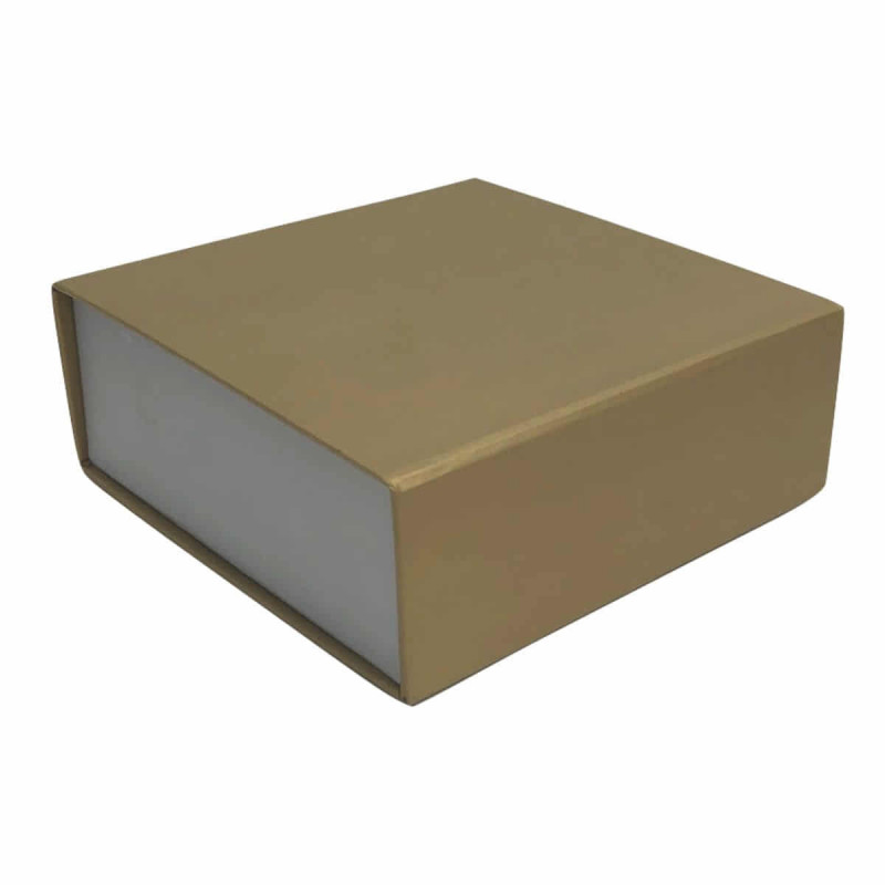 Imagen caja automontable iman oro con plata 16x16x6cm Imagen caja automontable iman oro con plata 16x16x6cm