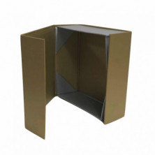 imagen 1 de caja automontable iman oro con plata 16x16x6cm