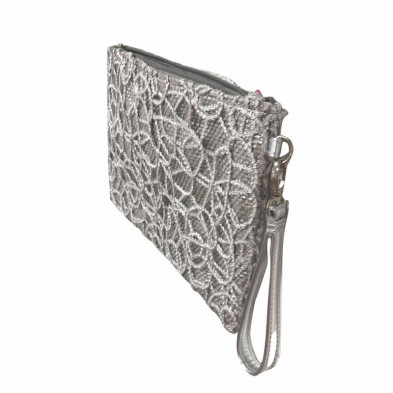 imagen 1 de cartera encaje plata maluca