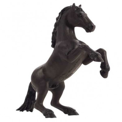 Imagen figurita pequeña mustang negro de pie