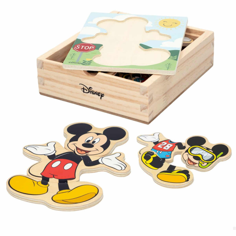Imagen puzzle de madera trajes mickey mouse Imagen puzzle de madera trajes mickey mouse