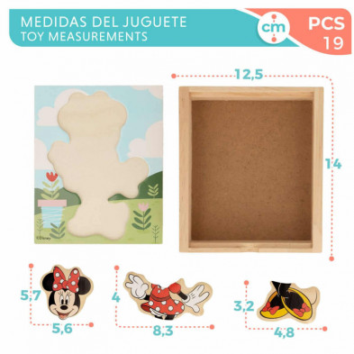 imagen 4 de puzzle de madera trajes minnie mouse