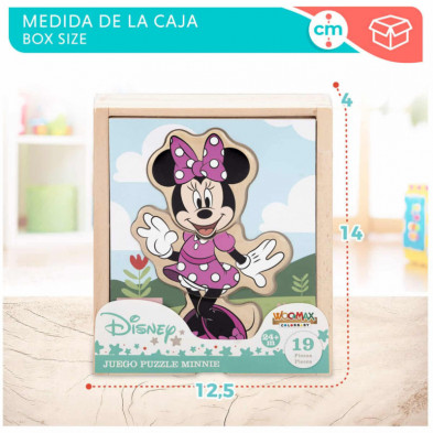 imagen 5 de puzzle de madera trajes minnie mouse