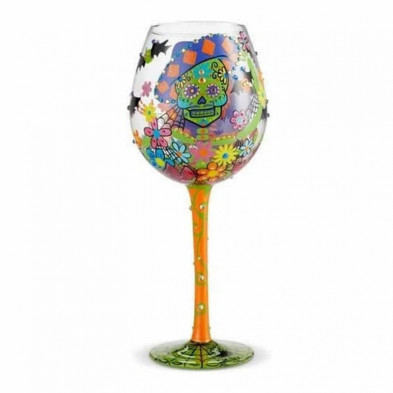 Imagen copa de vino superbling sugar skulls lolita