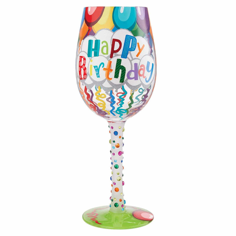 Imagen copa de vino birthday streamers lolita Imagen copa de vino birthday streamers lolita