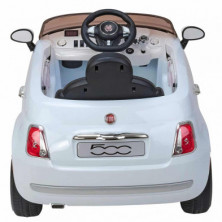 imagen 2 de coche fiat 500 blanco eléctrico 12v con mando