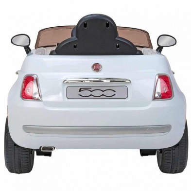 imagen 3 de coche fiat 500 blanco eléctrico 12v con mando